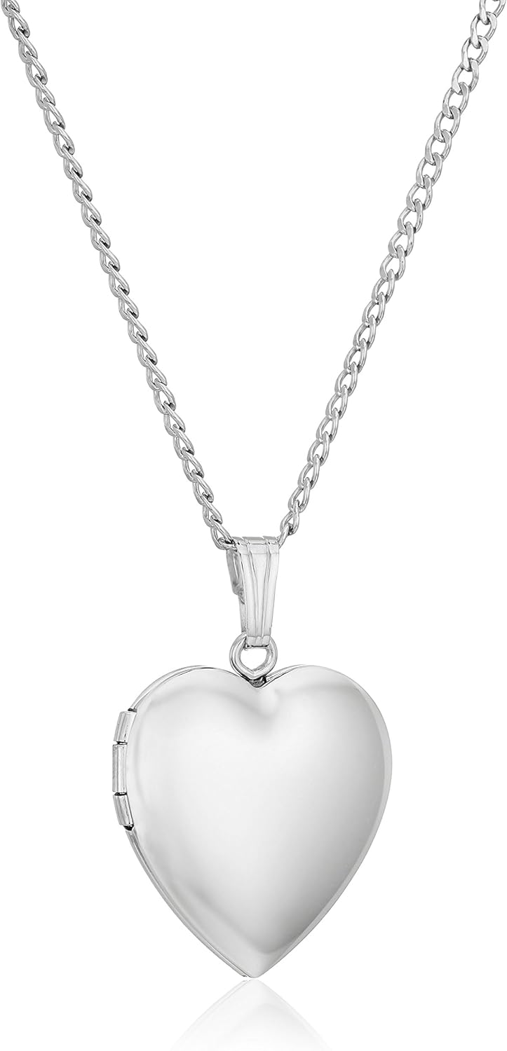 Sterling Silver Polished Heart Locket Pendant Necklace Review