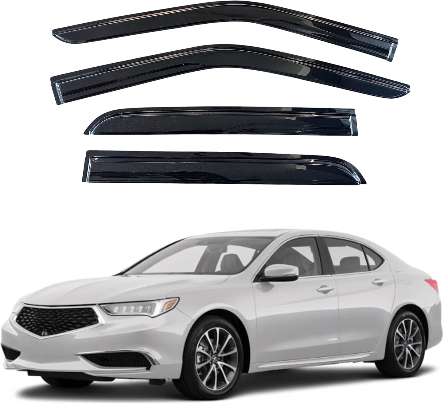 KPY Window Visor Rain Guard for Acura TLX 2015-2020 Models