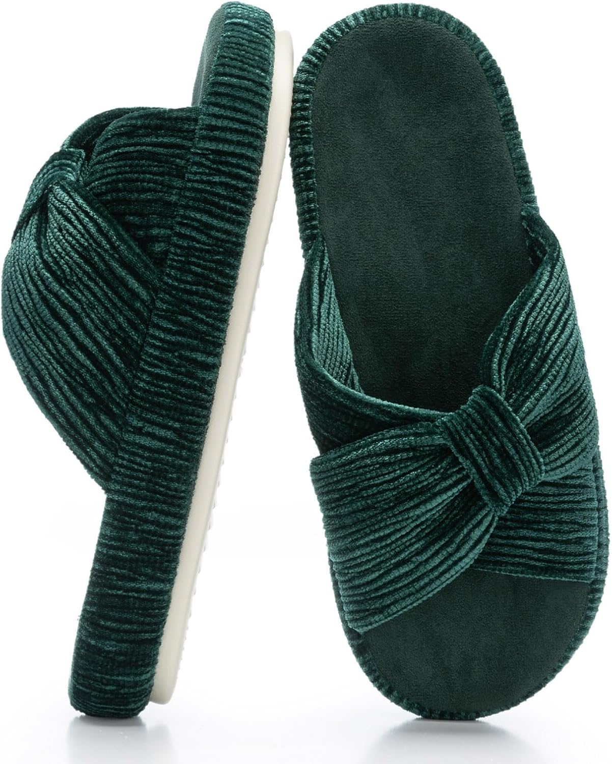 Chantomoo Slippers for Women - Comfy Memory Foam Bow Design