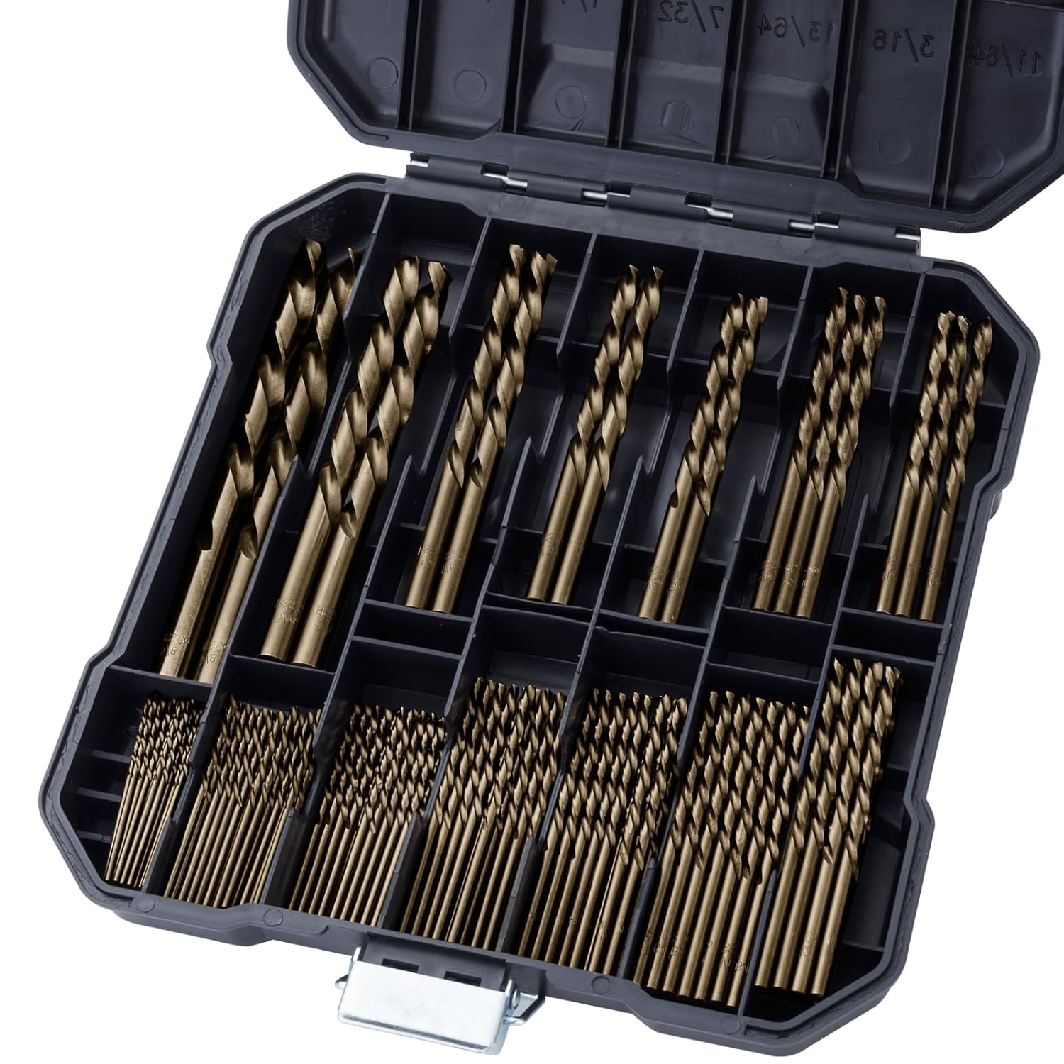 Cobalt Drill Bit Set for Hardened Metal and Stainless Steel, 99Pcs