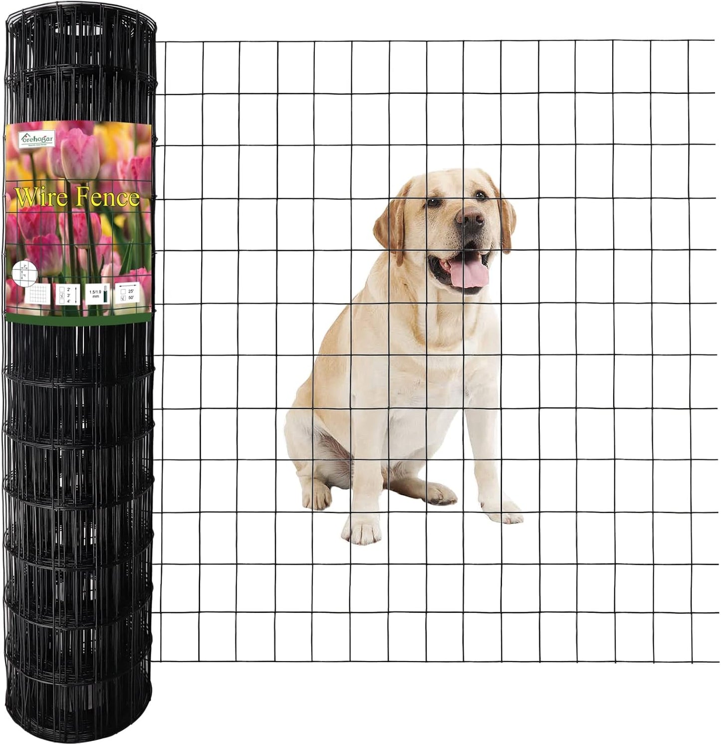 Black PVC Coated Welded Wire Fence for Garden Protection