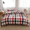 FACE TWO FACE Washed Cotton Duvet Cover Set Full - Breathable Soft