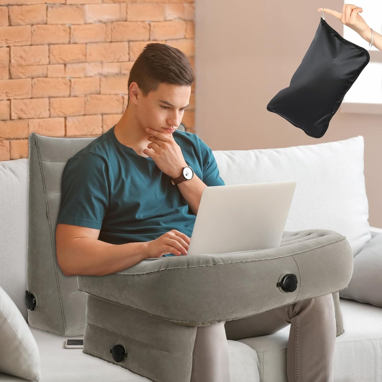 HOMBYS Inflatable Reading Pillow: Ultimate Comfort & Support