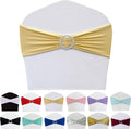 Spandex Chair Sashes Bands 100PCS Stretch Chair Ties Bows - Elegant