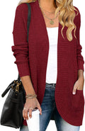 MEROKEETY Womens Long Sleeve Open Front Cardigan - Cozy Layering