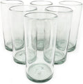 Clear 20 oz Tall Iced Tea Glasses (set of 6) - Hand Blown Recycled