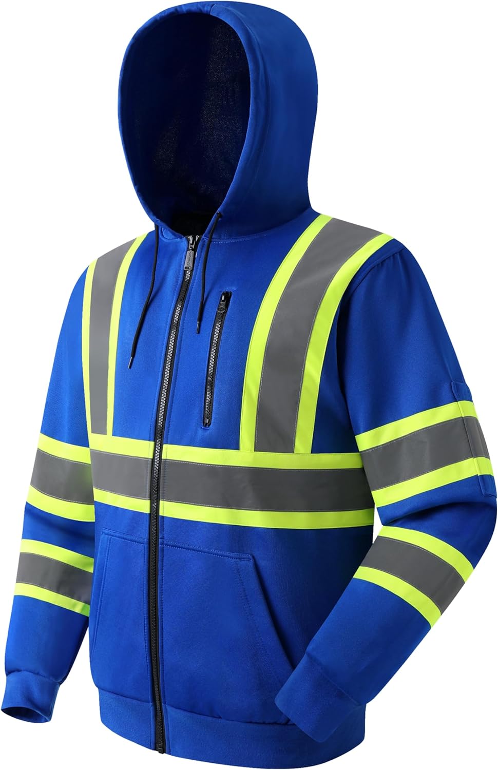 Hi-Vis Safety Sweatshirt for Men and Women with Reflective Strips