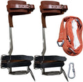 Tree Climbing Spikes Kit - Improved Safety Cowhide Straps