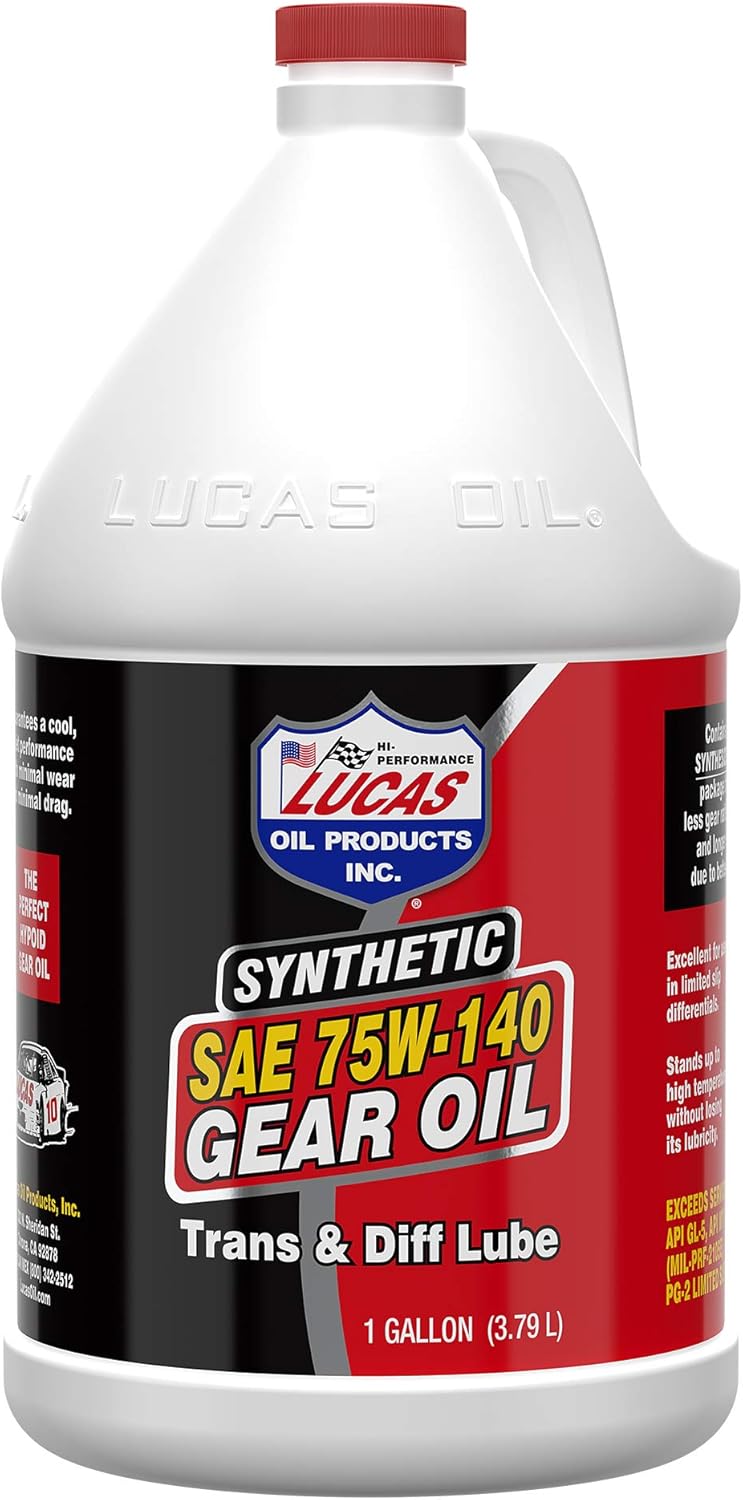 Lucas Oil 10122 Synthetic SAE 75W-140 Gear Oil for Optimal Performance
