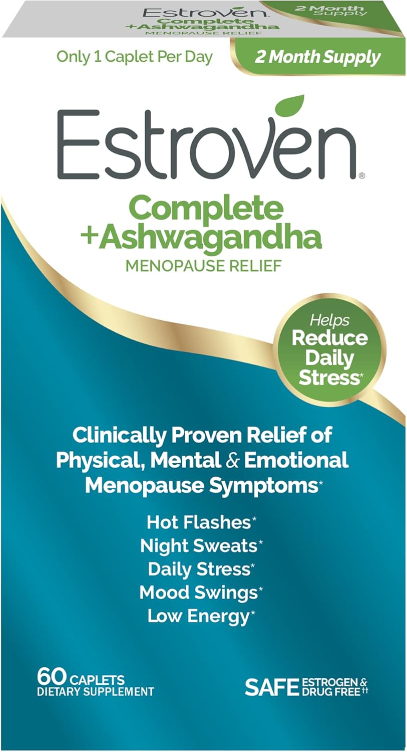 Estroven Complete + Ashwagandha for Menopause Relief & Stress