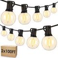 LED Outdoor String Lights G40 Globe 200 ft - Warm Dimmable Patio