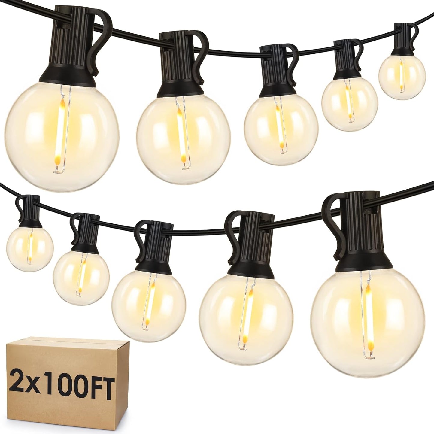 Mlambert 200Ft LED Outdoor String Lights for Ambiance and Style