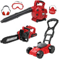 Kids Leaf Blower, Toy Chainsaw and Lawn Mower Set - Realistic Play