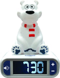 Polar Bear Digital Alarm Clock for Kids - Cute Night Light Clock