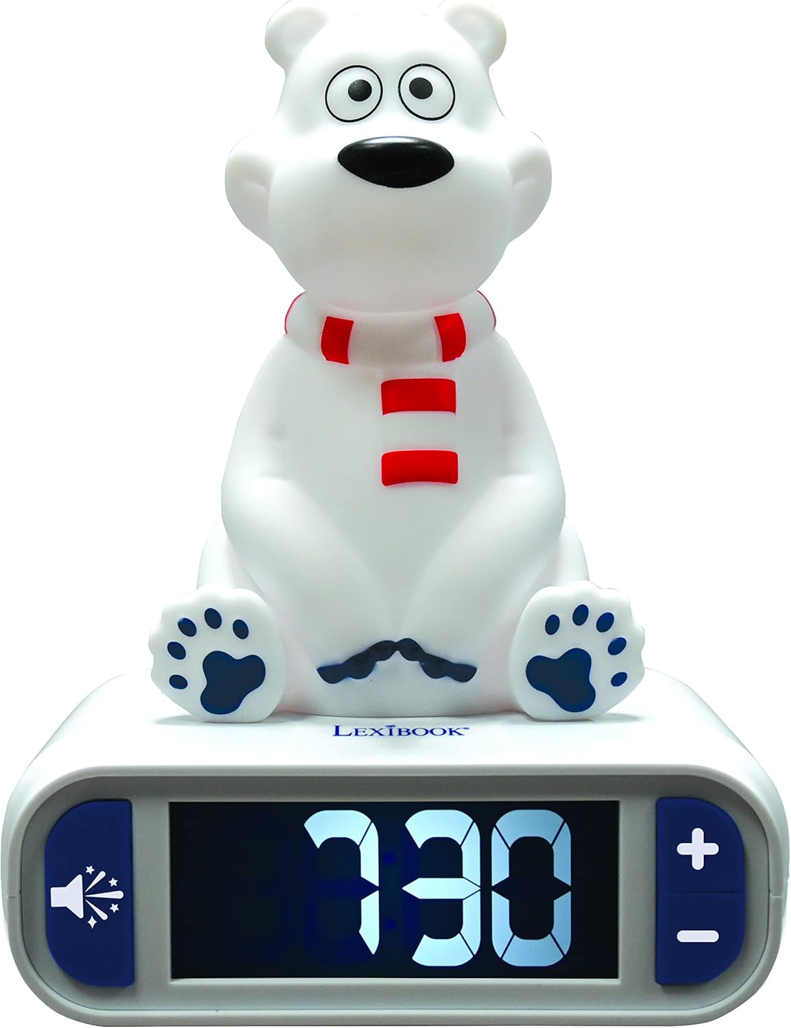 LEXiBOOK Polar Bear Digital Alarm Clock for Kids with Night Light