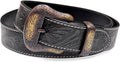 Full Grain Western Tooled Leather Belt 1-1/2 in - Engraved Buckle