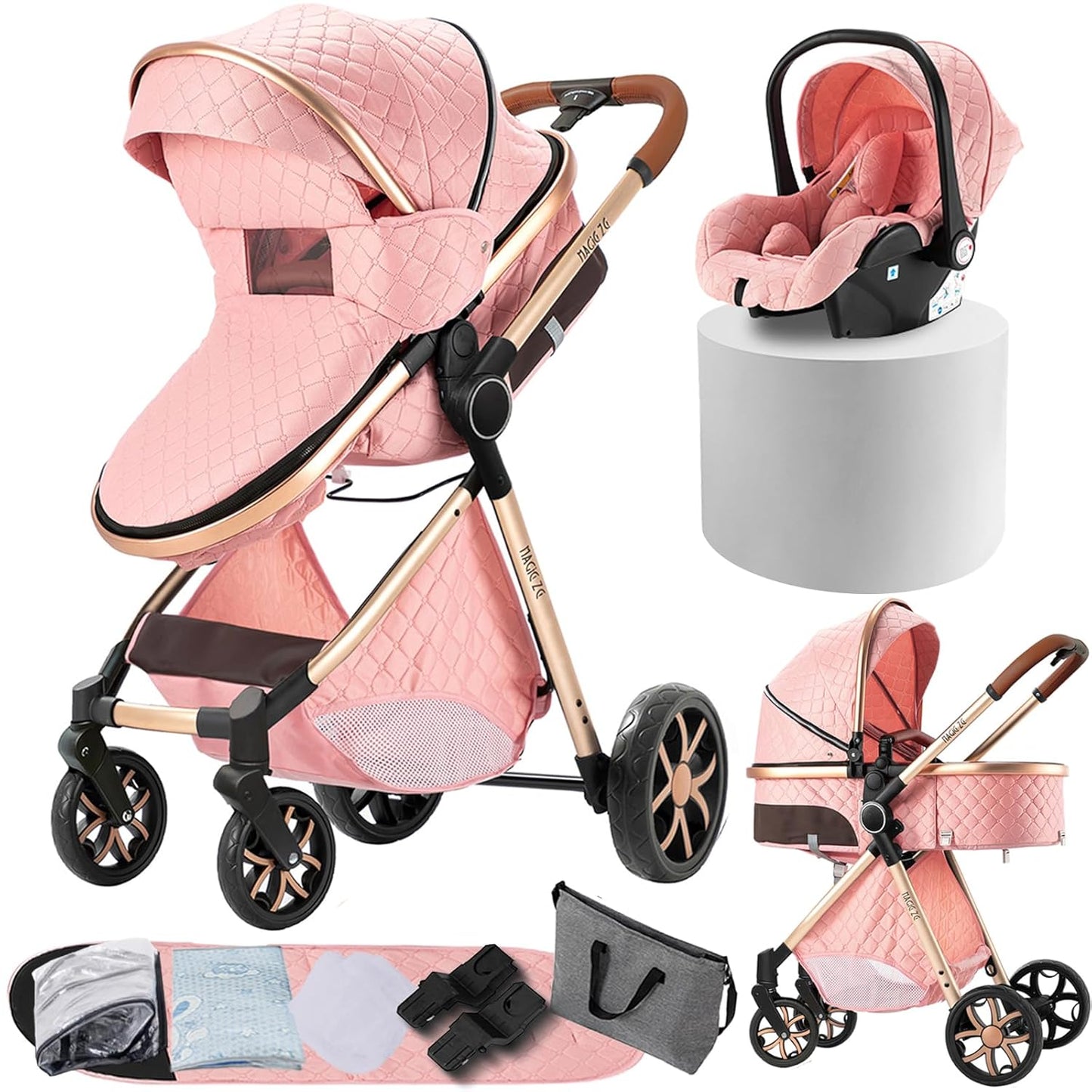 3 in 1 Baby Stroller Travel System Combo Set for Newborns