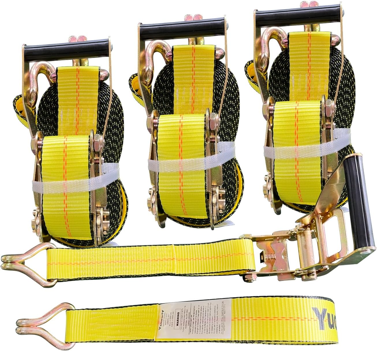 Heavy Duty Ratchet Straps 2in x 30ft for Secure Tie Down