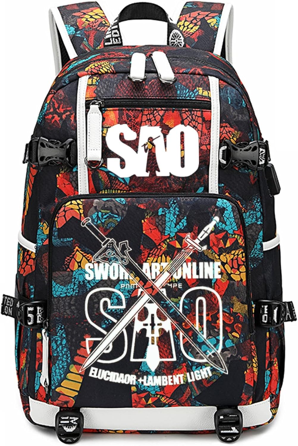 ISaikoy Anime Sword Art Online Backpack for School and Travel