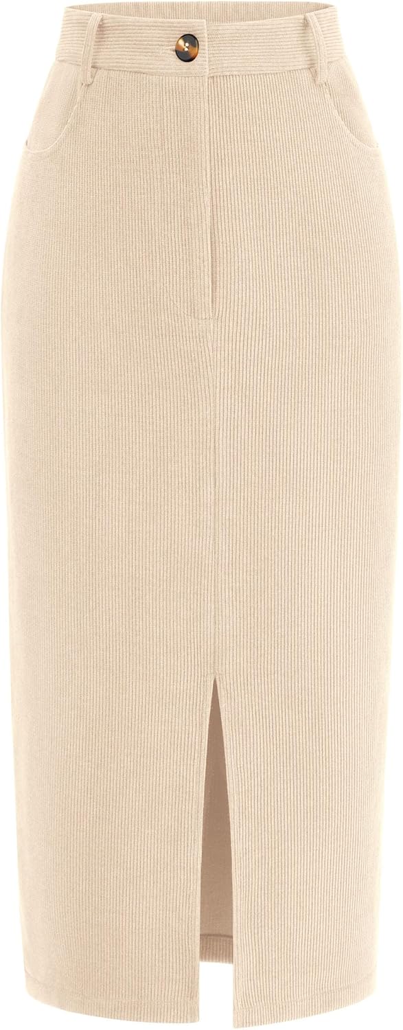 PRETTYGARDEN Corduroy Skirt for Women - Chic Fall Fashion