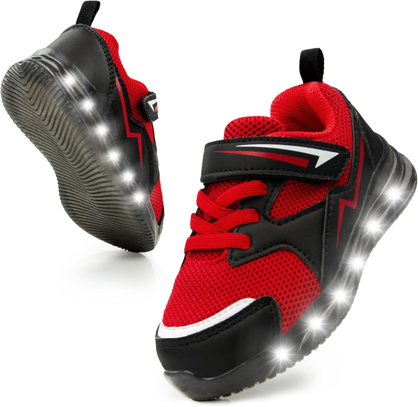 Light Up Sneakers for Toddlers with Hook & Loop Design