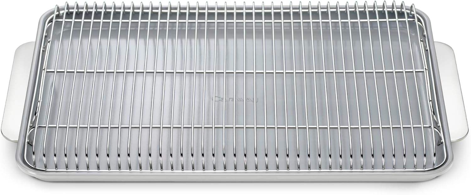 Caraway Non-Stick Ceramic Baking Sheet & Cooling Rack Set