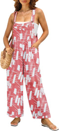 Women's Summer Wide Leg Jumpsuit Overalls - Lightweight Boho Romper