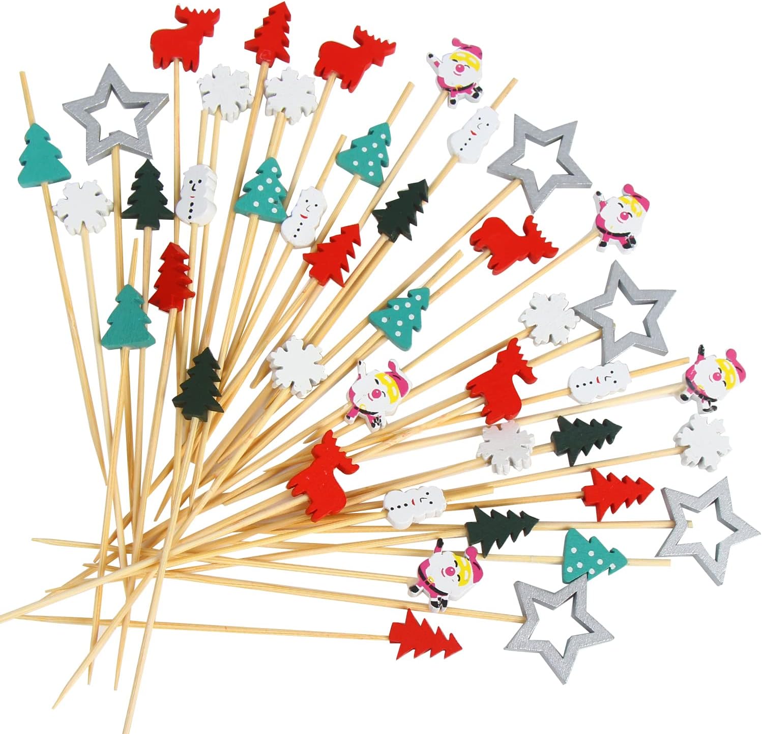 Xmas Cocktail Picks 160PCS, Festive Food Decor