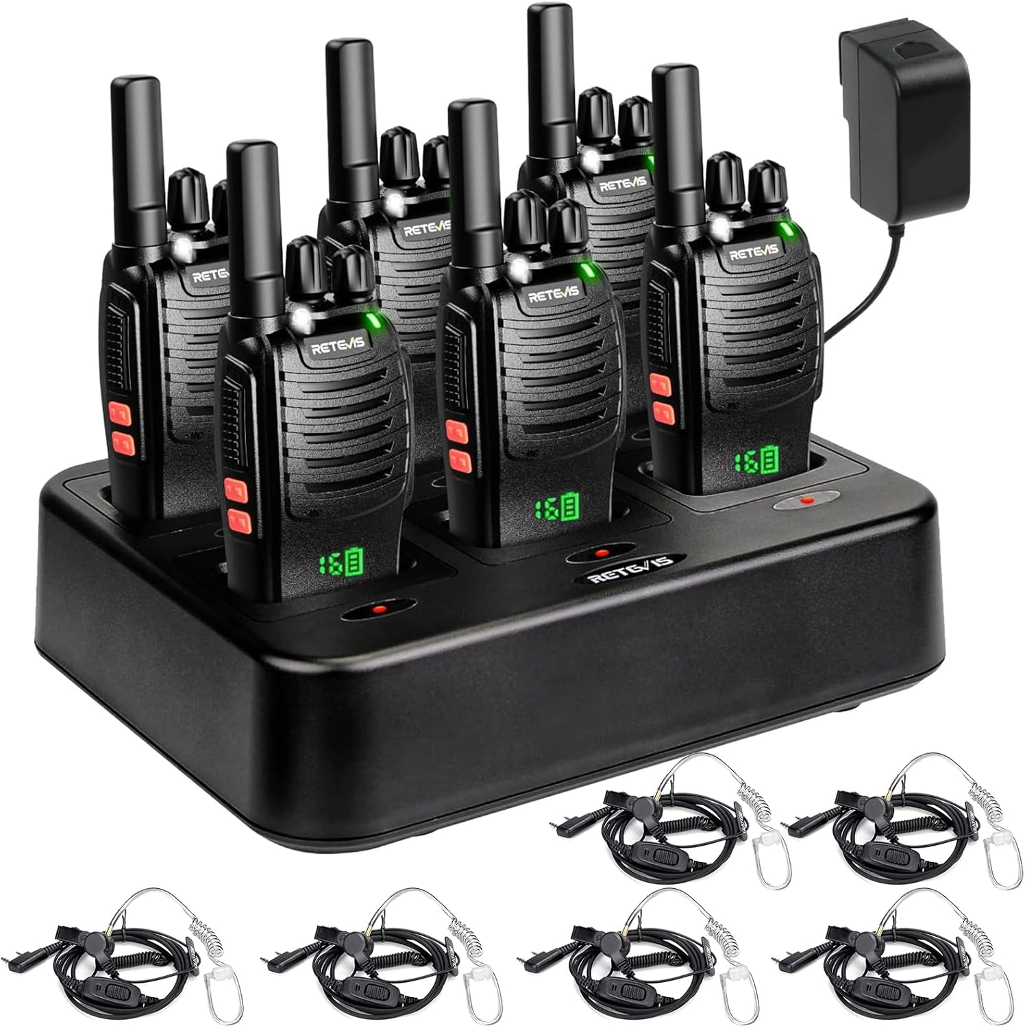 Retevis H-777H Walkie-Talkies with 6 Way Gang Charger Pack