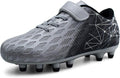 Kids Firm Ground Soccer Cleats with Velcro - Easy Put On & Durable