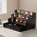 Cologne Stand for Men 3 Tier Black Wooden Perfume Organizer - Sleek