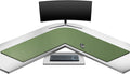 Mydours L-Shape Desk Pad 54in x 54in x 16in - Large PU Leather Corner