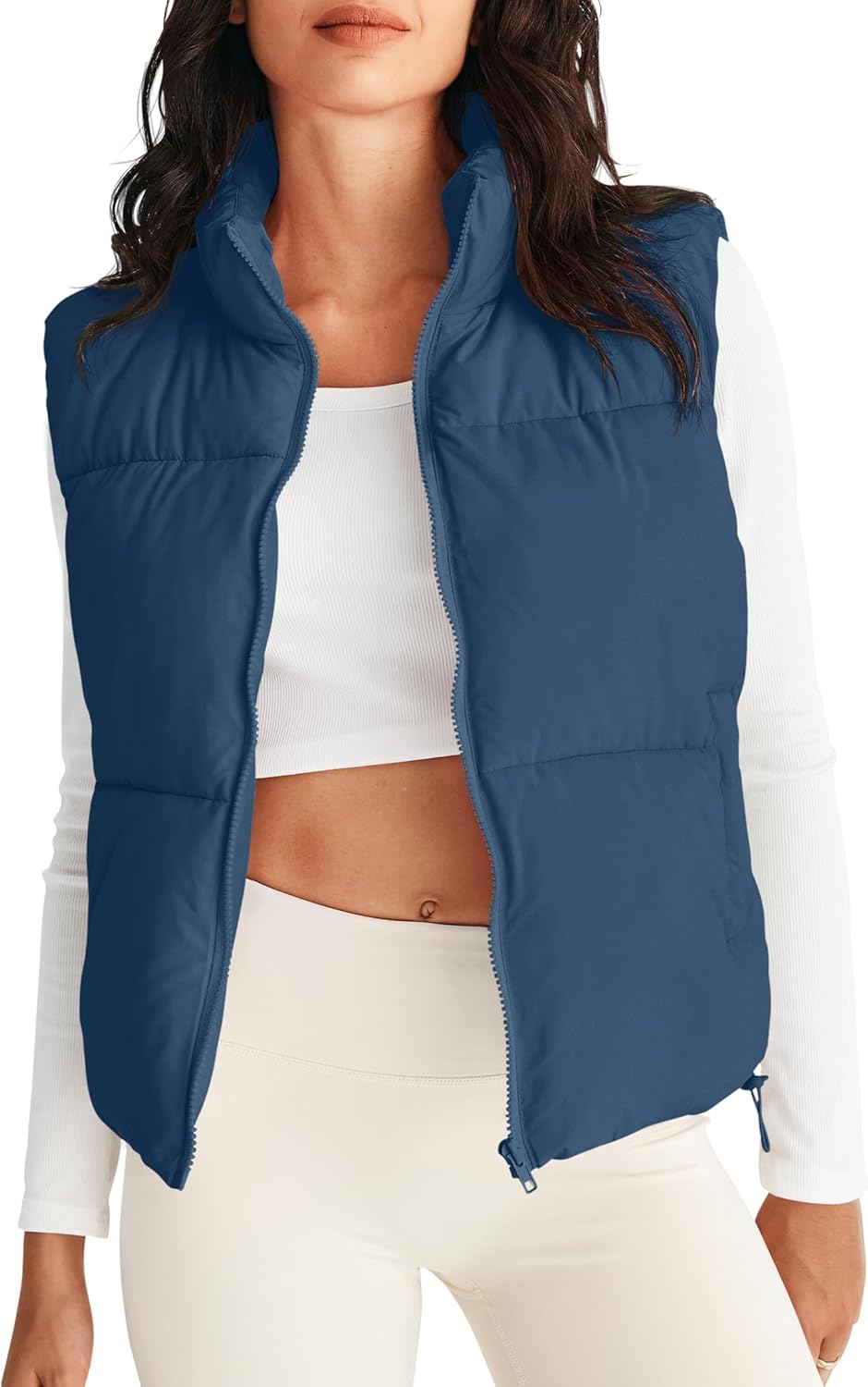 Lightweight Warm Puffer Vest for Women by MEROKEETY - Stylish