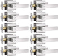 10 Pack Square Door Lever Privacy Door Lock Handleset - Satin Nickel