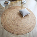 FRELISH DECOR Handwoven Jute Area Rug 10 ft Round - Rustic Natural