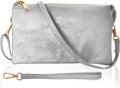 Vegan Leather Wristlet Purse for Women - Small Convertible Clutch Chic