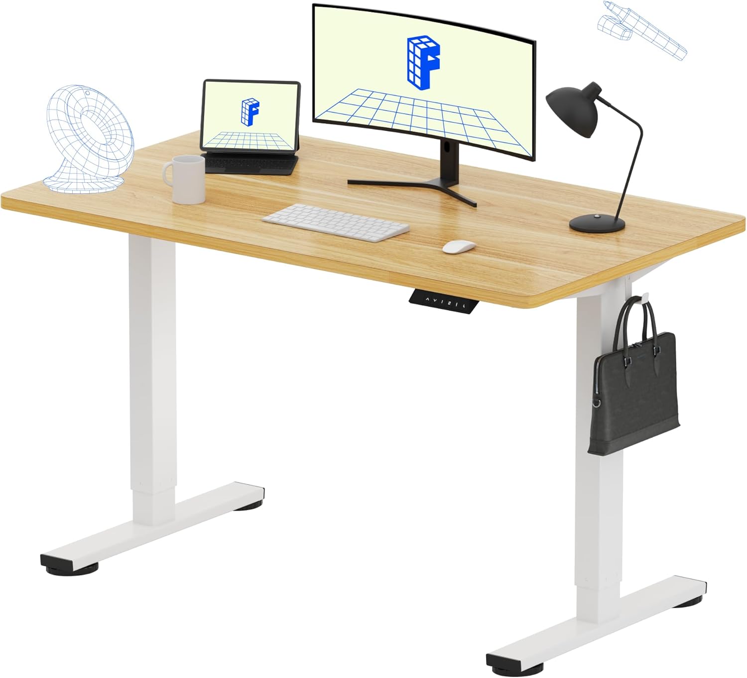 FLEXISPOT EN1 Height Adjustable Standing Desk for Home Office