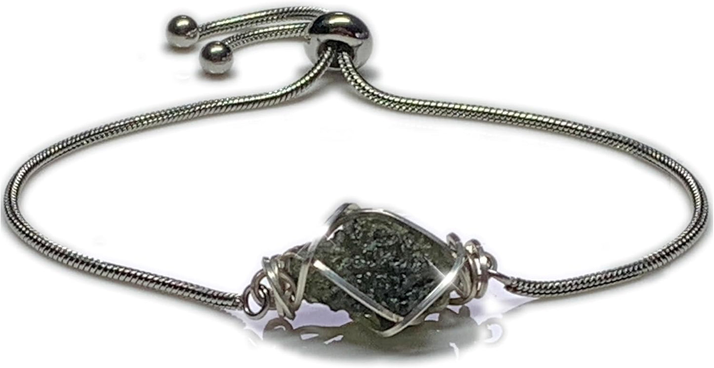 Genuine Moldavite Crystal Bracelet for Manifestation and Healing