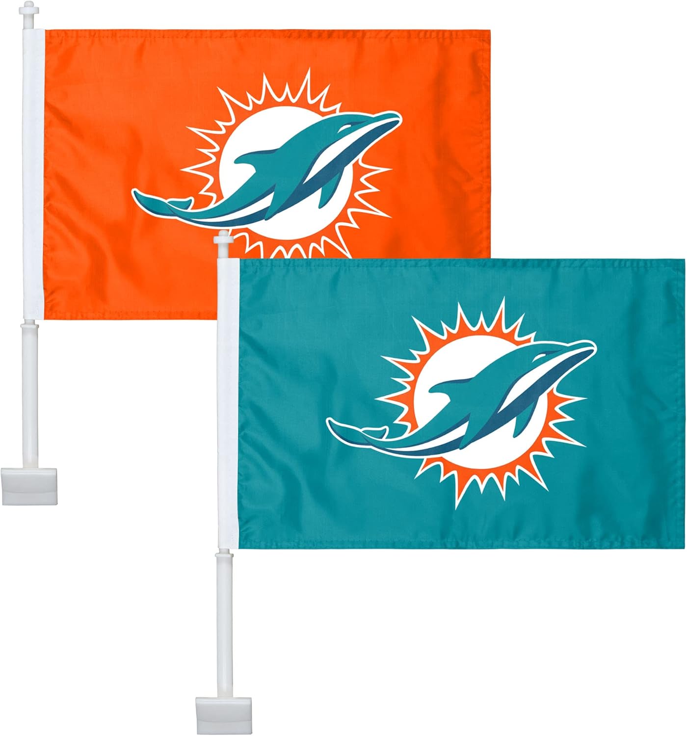 NFL 2 Pack Solid Car Flag - Show Your Team Spirit Everywhere