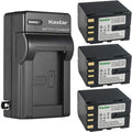 Kastar 3-Pack BN-V428 Battery and AC Wall Charger Replacement - Extra