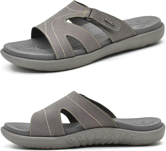 KuaiLu Womens Fashion Orthotic Slides for Comfort and Style