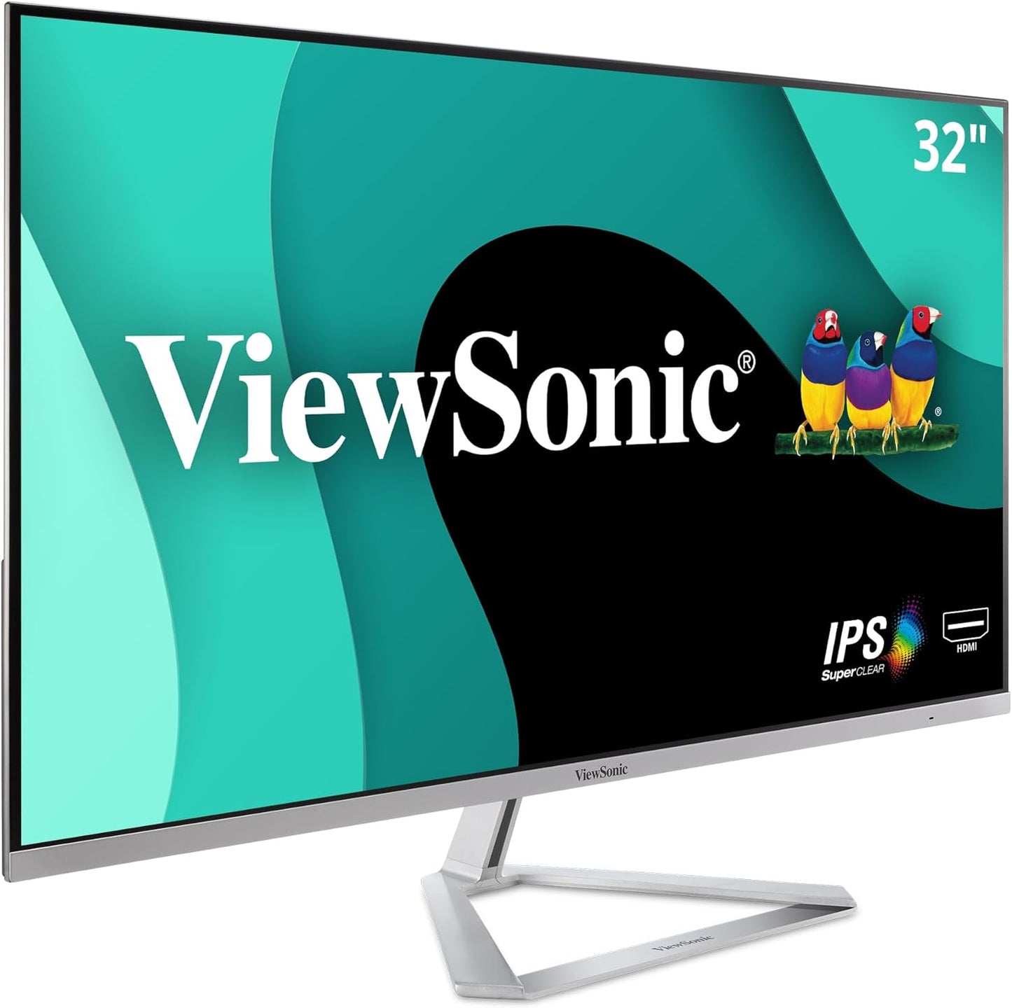 ViewSonic 32 FHD IPS Monitor - Ultra-Thin Bezels, Screen Split