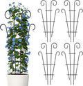 32in Indoor Plant Trellis 4-Pack - Sturdy Wave Trellises for Pots