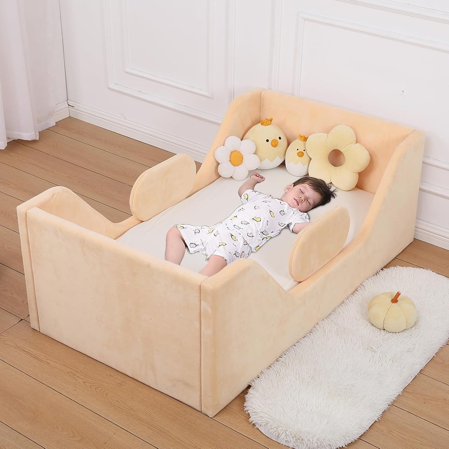Toddler Bed with Extra Safety Broad for Kids, Soft Design
