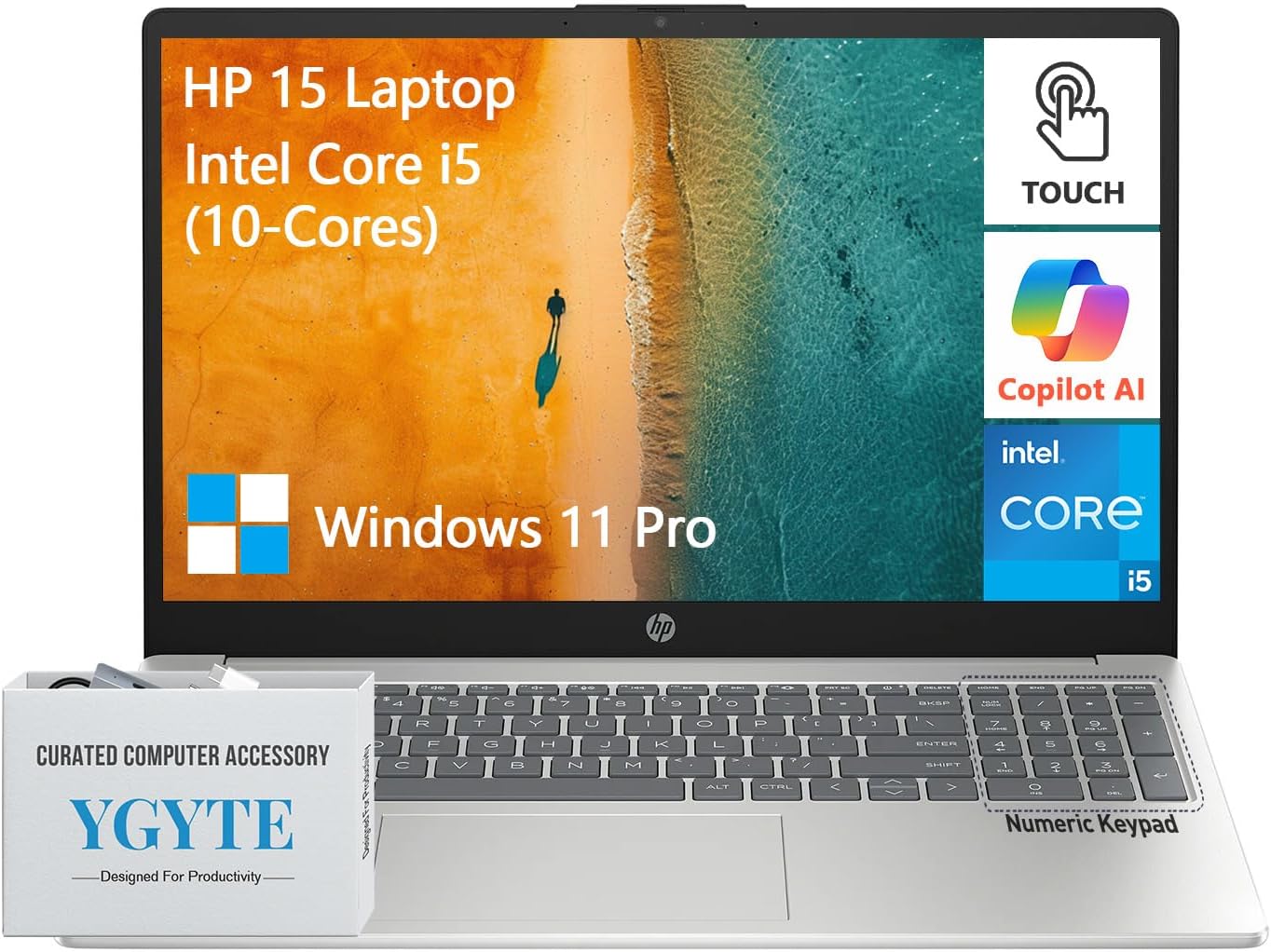 HP 2025 15.6 Touchscreen Laptop with Intel i5 and 64GB RAM