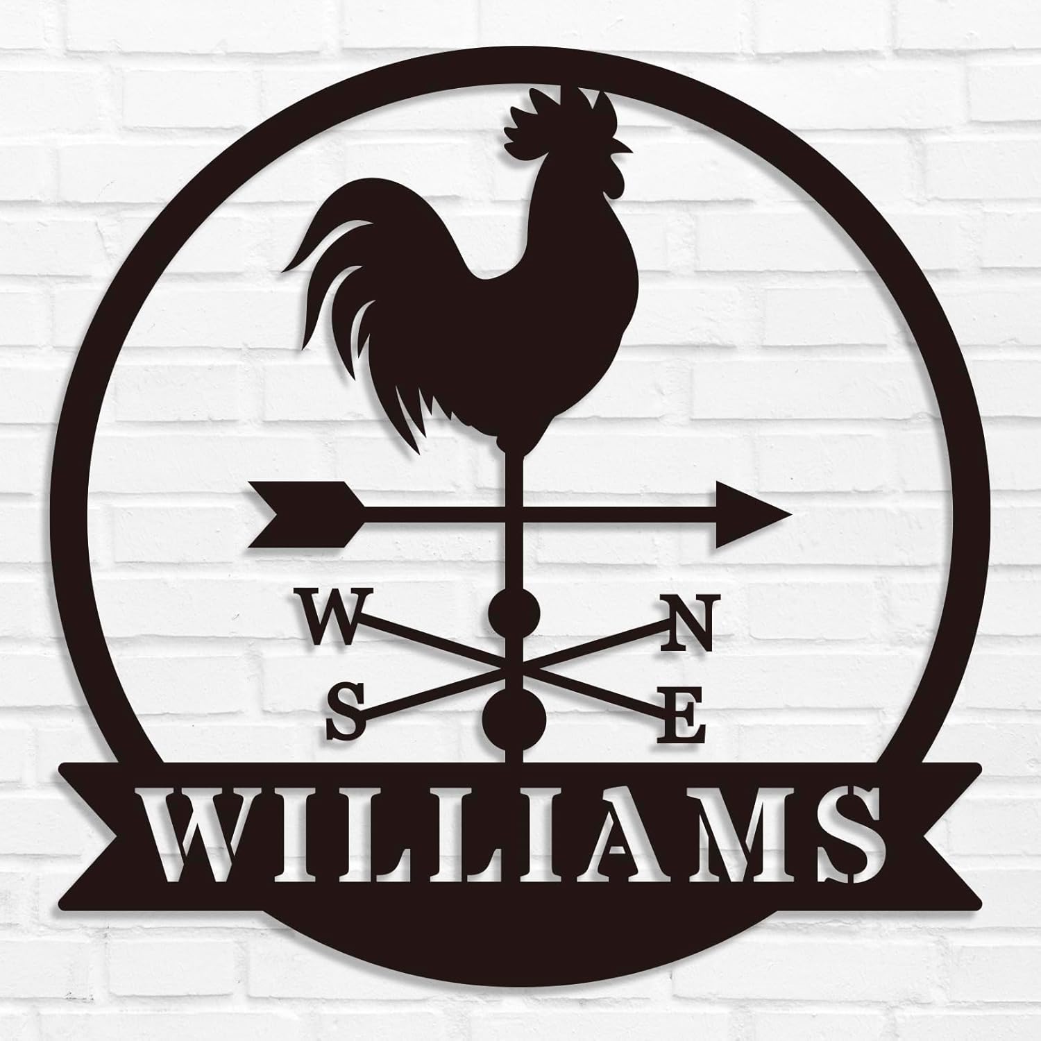 Personalized Rooster Weathervane for Garden and Farmhouse Decor