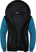 SWISSWELL Men Zip Up Hoodies Sherpa Lined Jacket - Heavyweight Warmth