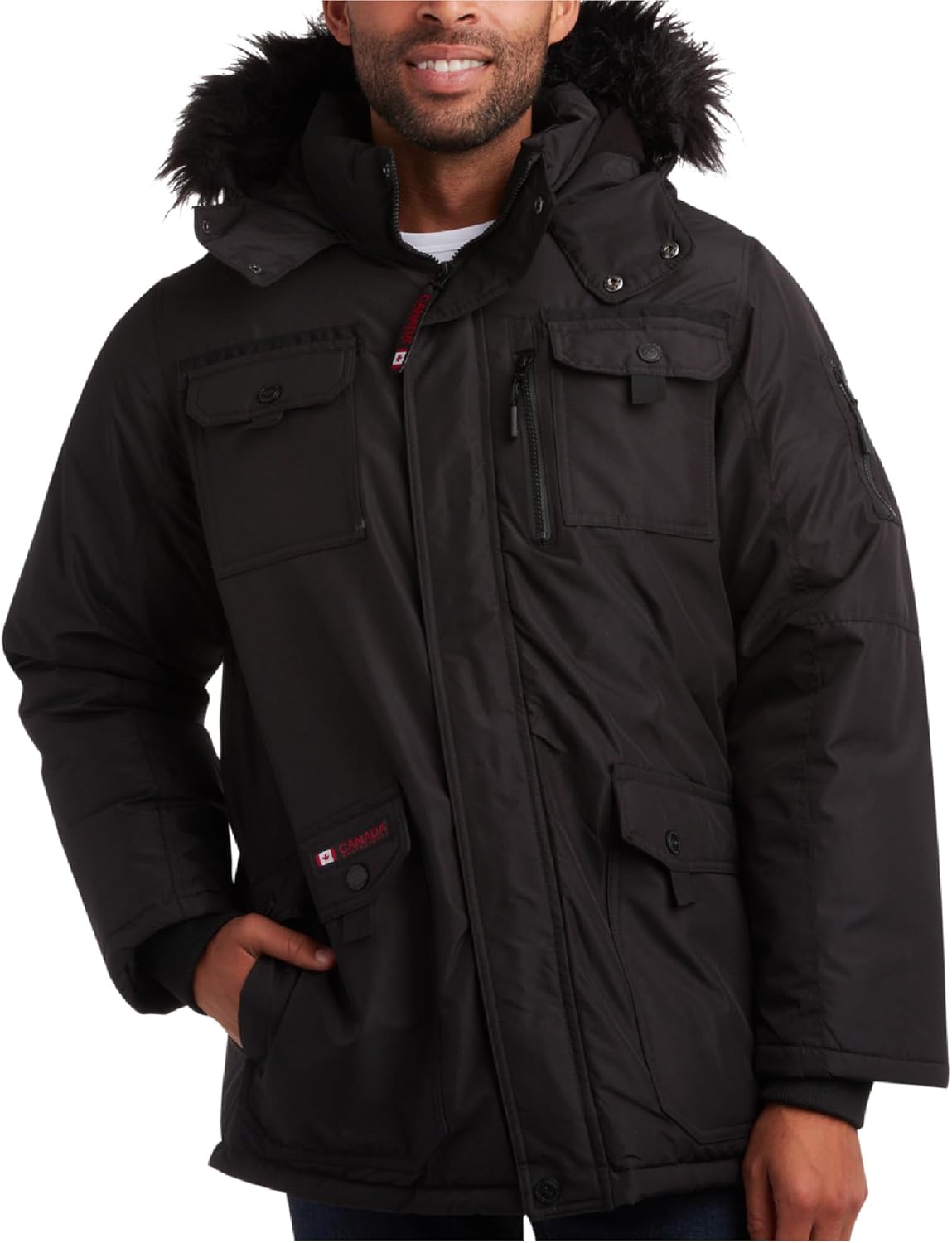 Ultimate Warmth: CANADA WEATHER GEAR Men's 4X Black Parka