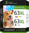 63XL Ink Cartridges Combo Pack for HP 63 - High Yield 2-Pack