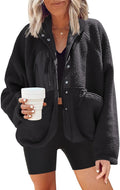 Nirovien Womens Fuzzy Fleece Jacket Button Down Sherpa (Style SD6H)